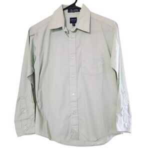 Arrow Shirt Boys SZ 12 Mint Green Long Sleeve Button Down Pocket Collar Pastel